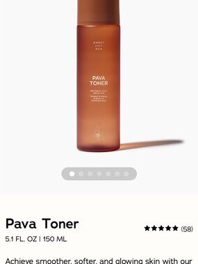 Sweet July Skin Pava Toner. NIB.